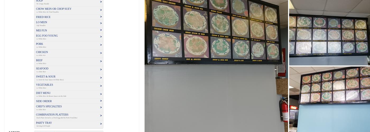 China 1 Menu