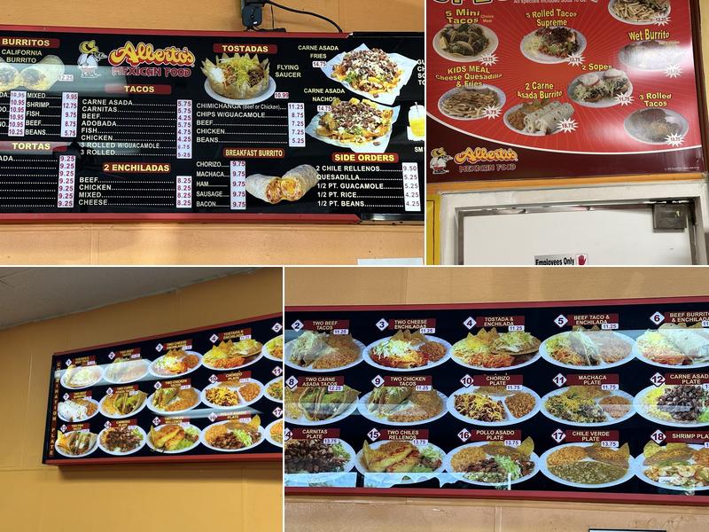 Alberto's Mexican Food Menu