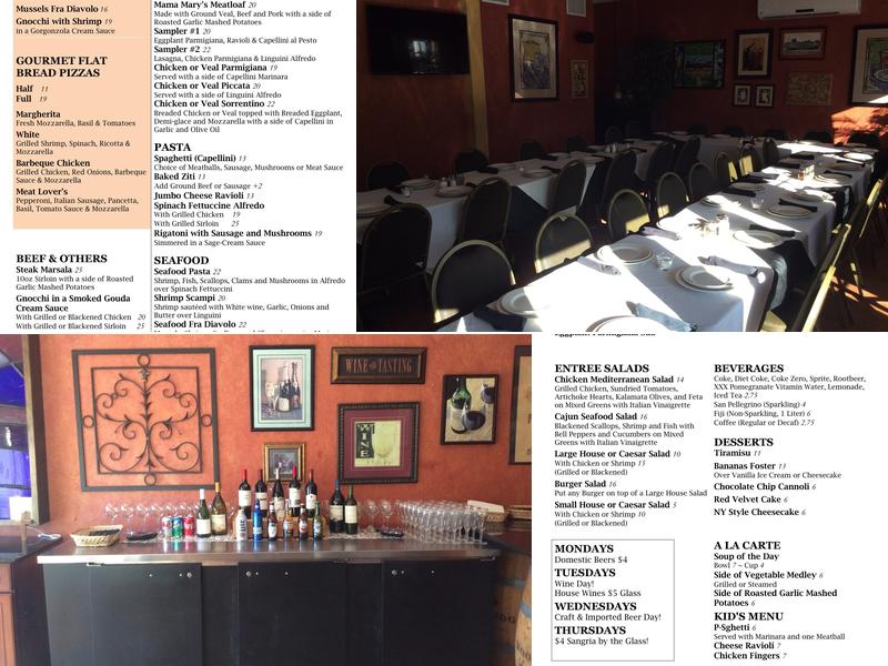 GINO's Restaurant & Bar Menu