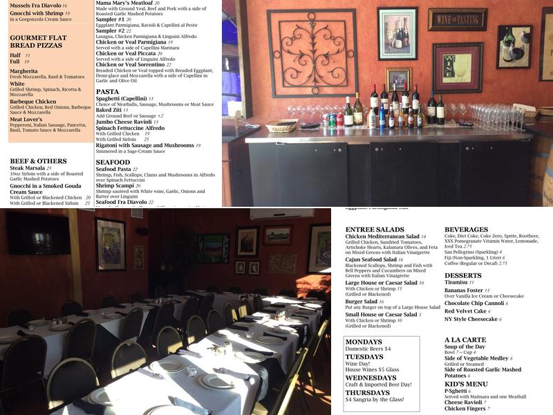 GINO's Restaurant & Bar Menu