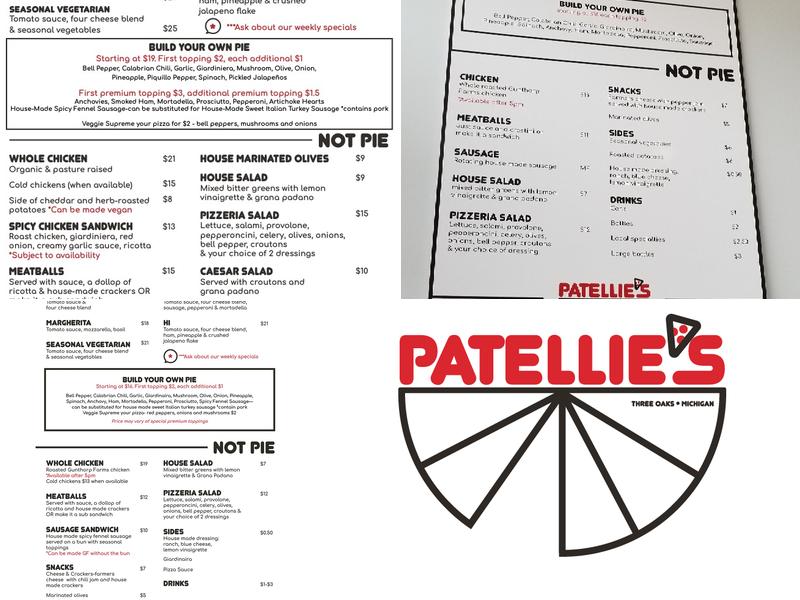 Patellie's Menu