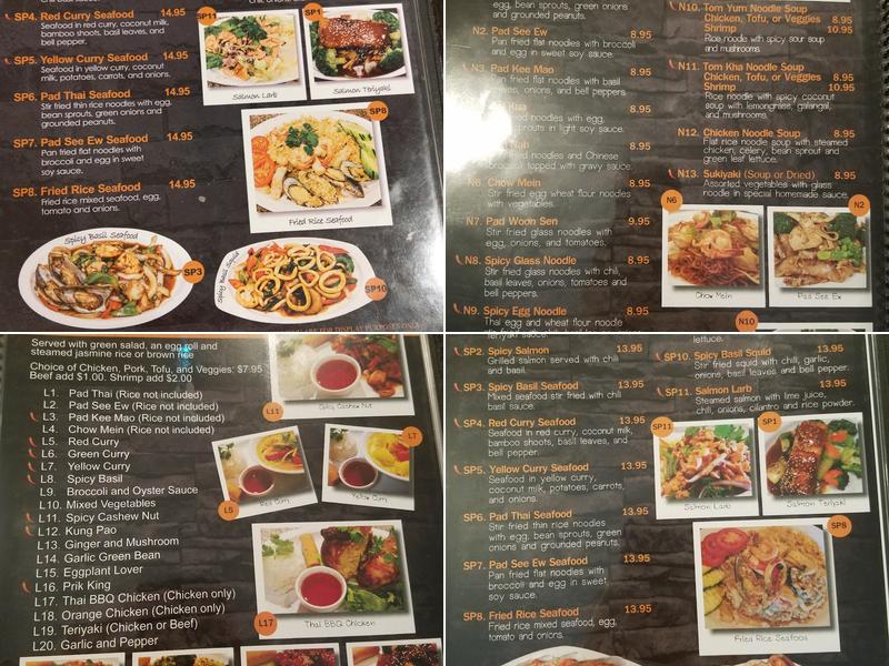 Thai Thani Cuisine Menu