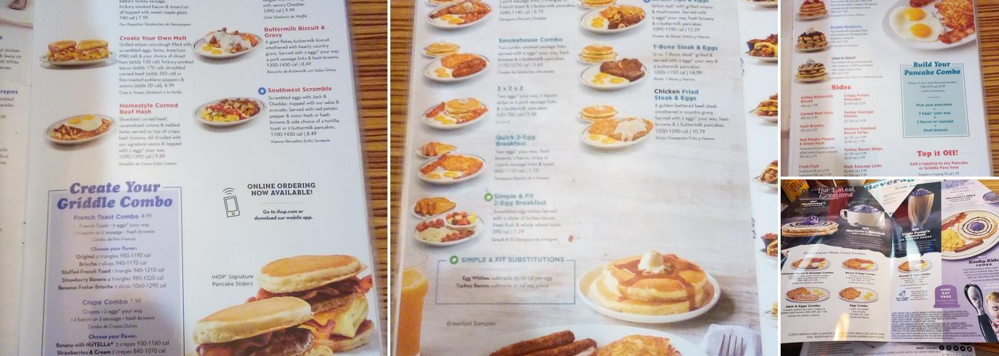 IHOP Menu