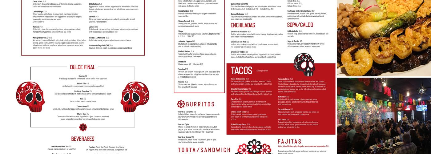 El Cantarito Menu