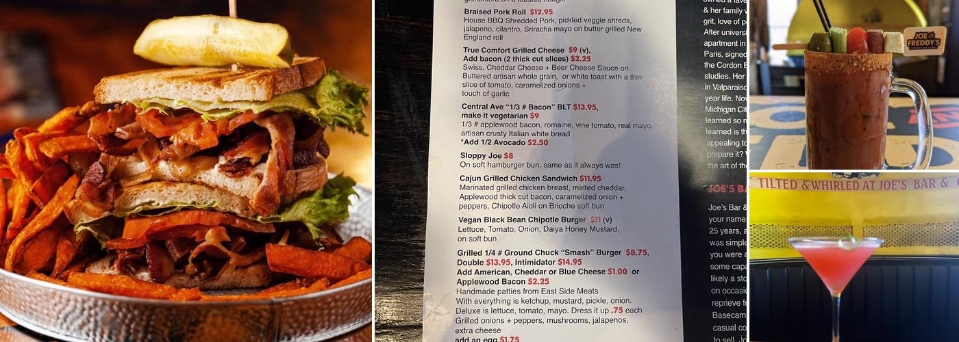 Joe & Freddy’s Bar & Grill Menu