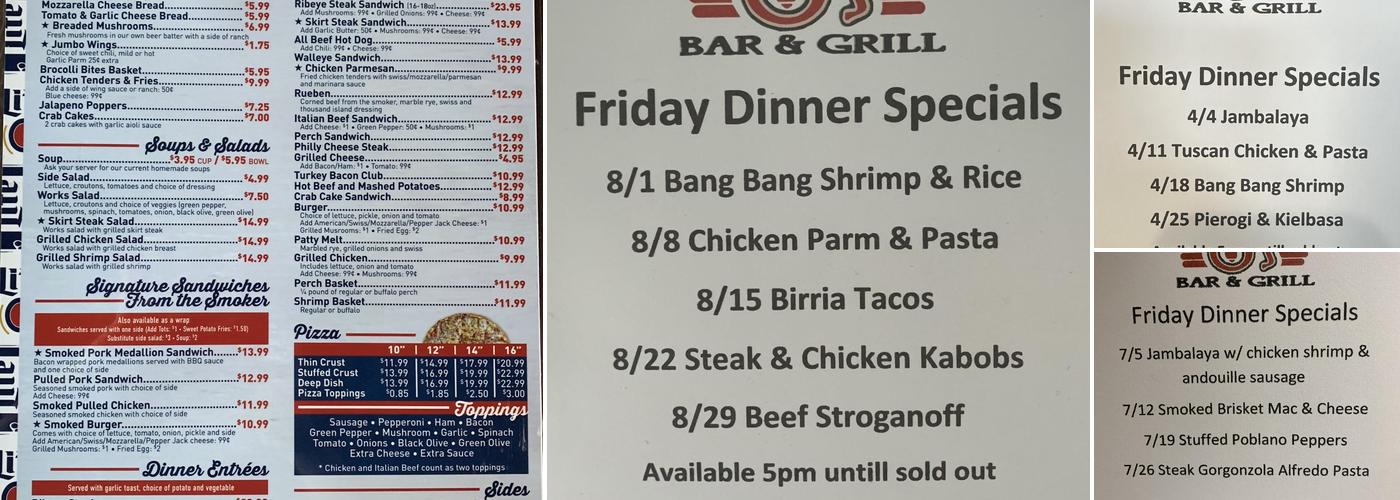 Danny O's Bar & Grill Menu