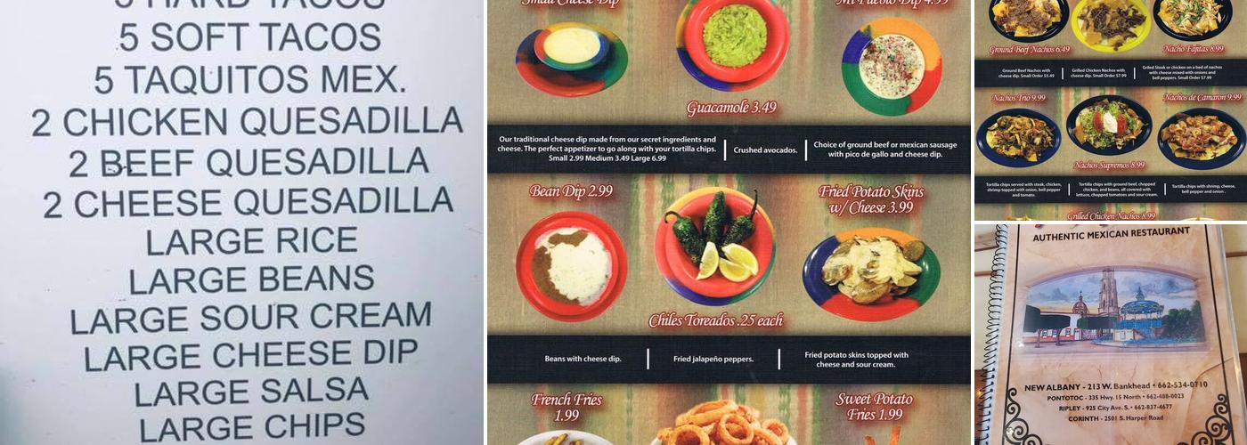 Mi Pueblo Mexican Grill & Tex Mex Menu