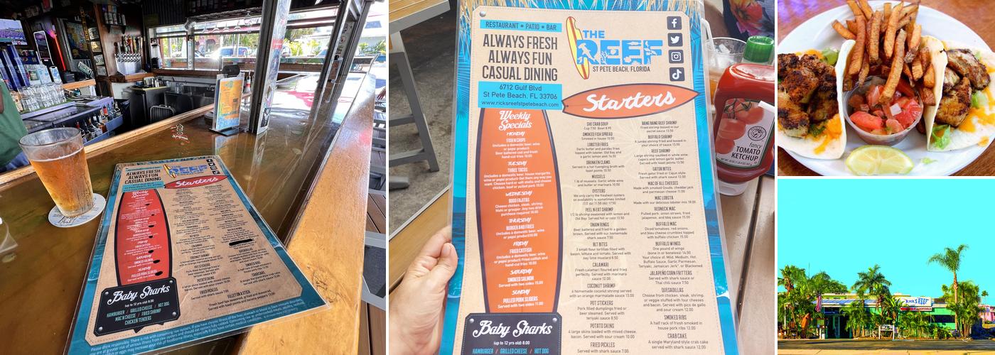 Rick's Reef Menu