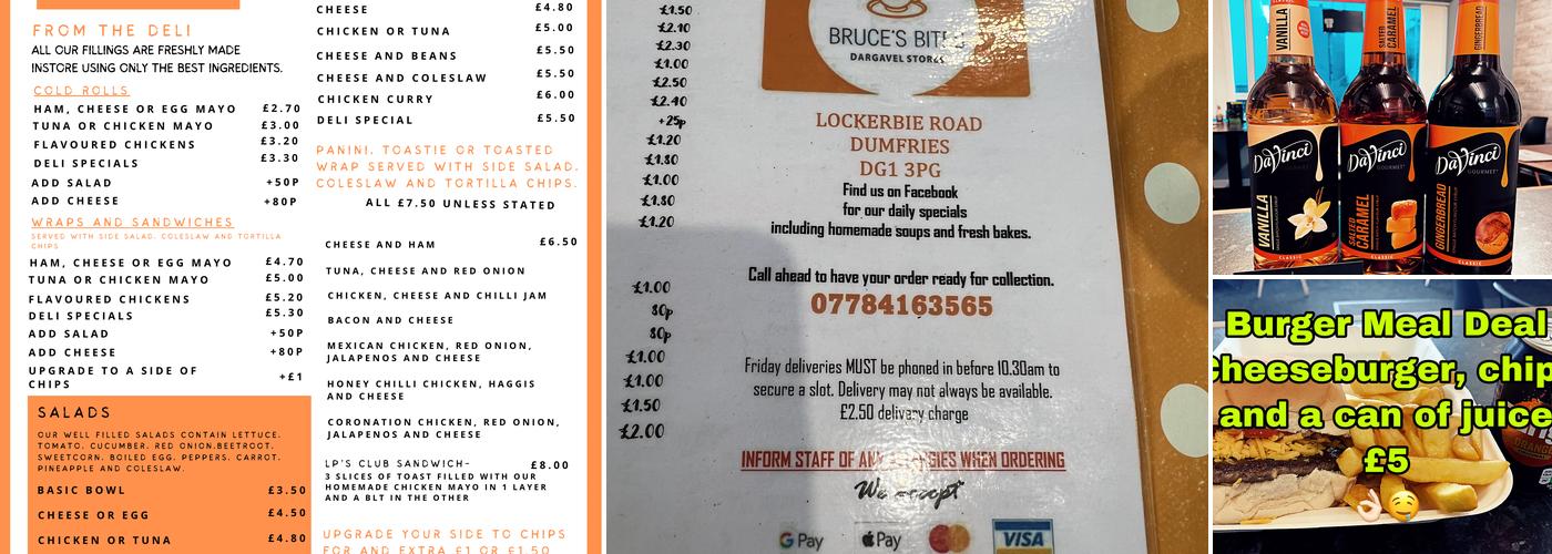 Bruce’s Bites Menu