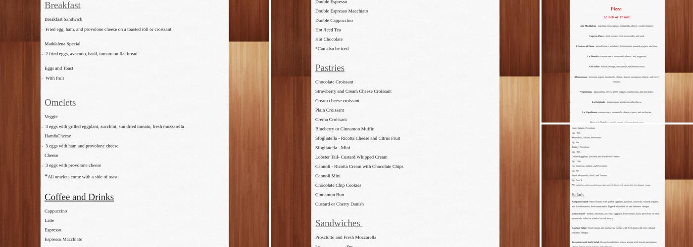 La Casa Del Pane Menu