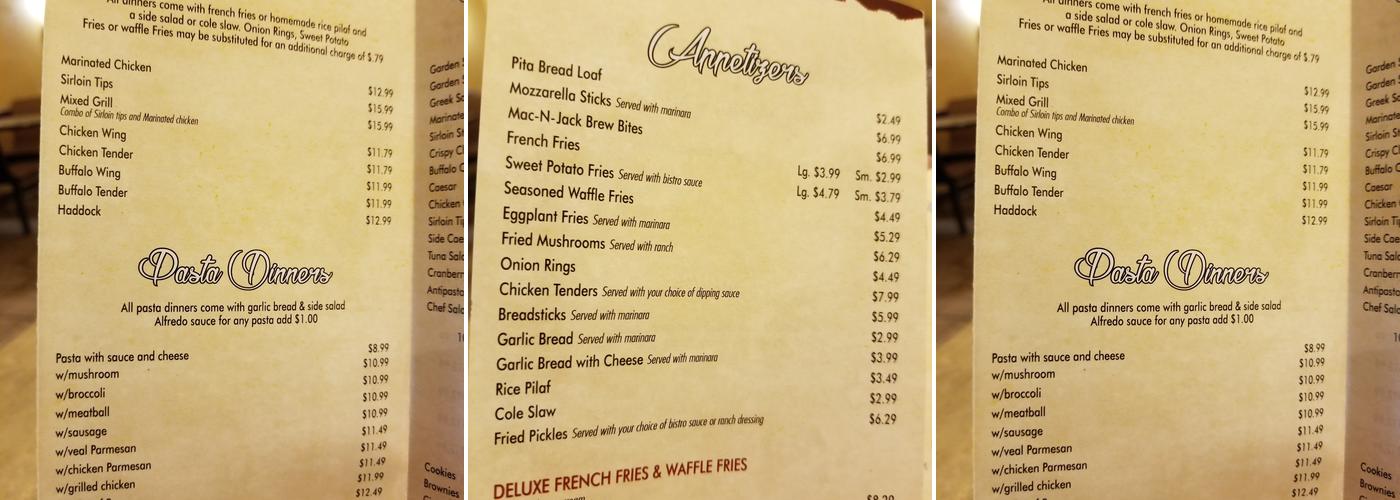 PizzAroma Menu
