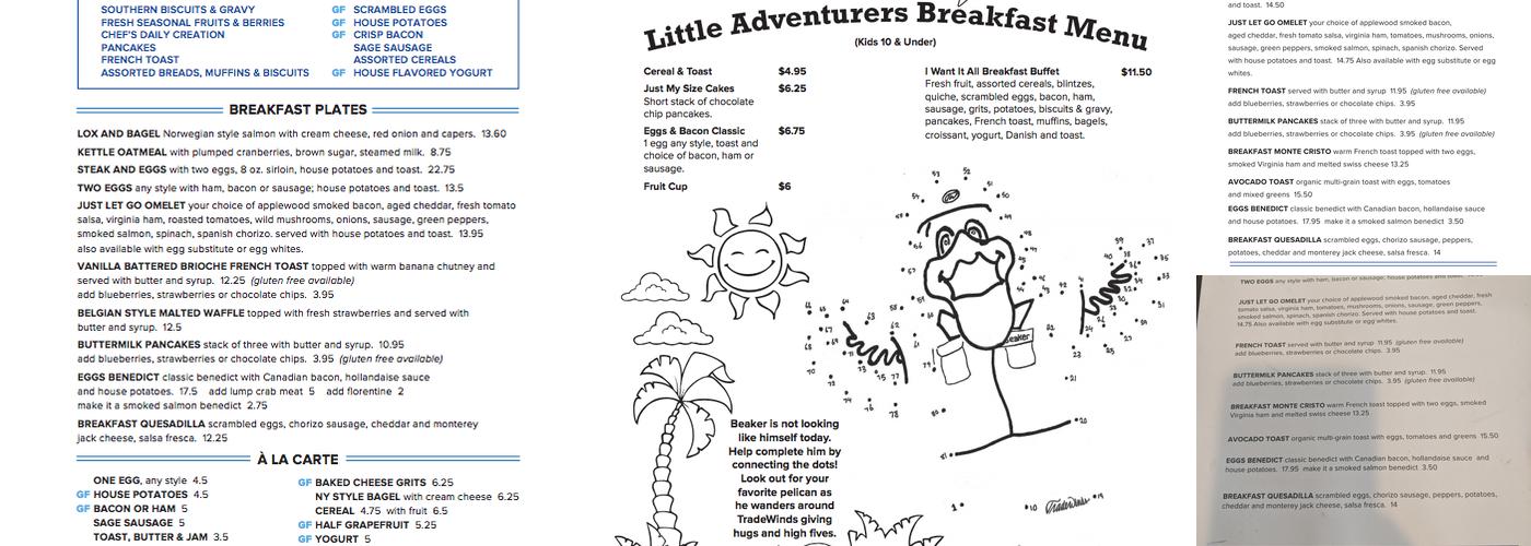 Bermudas Restaurant Menu