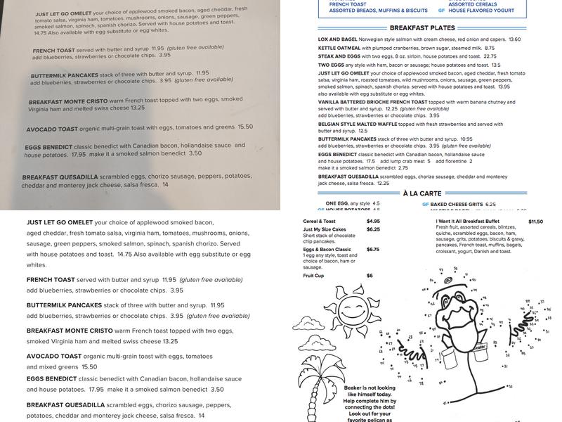 Bermudas Restaurant Menu