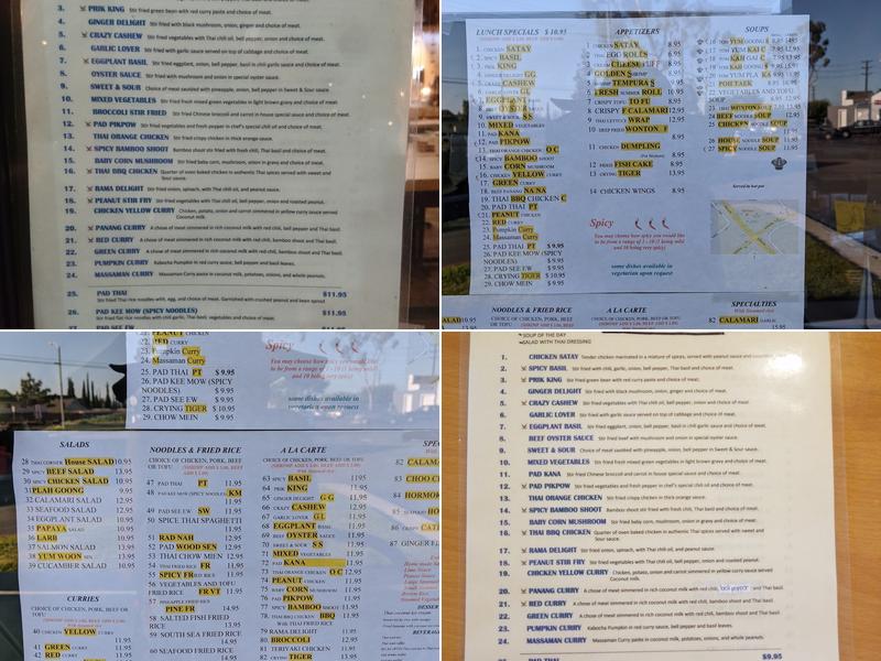 Thai Corner Menu