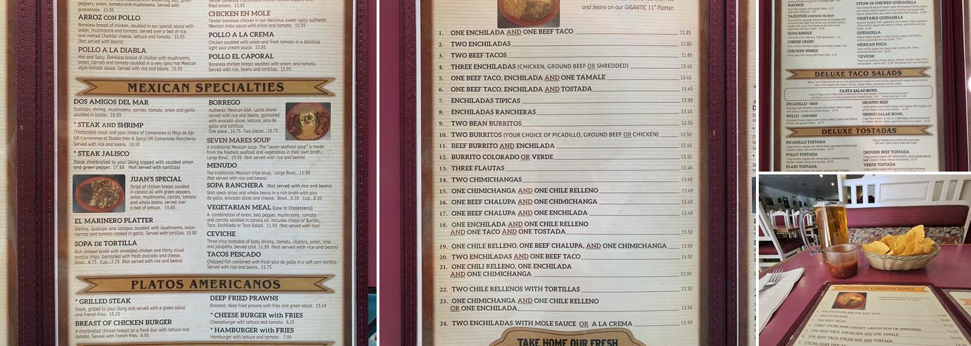 El Caporal Menu
