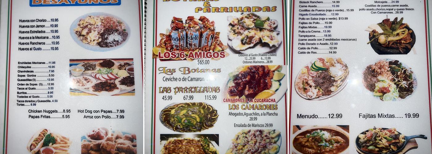 El Faro Menu