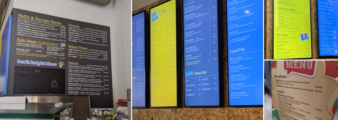 Bob & Berts Dunfermline Menu