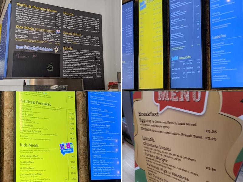 Bob & Berts Dunfermline Menu