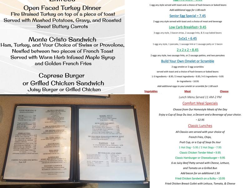 The Derry Diner Menu