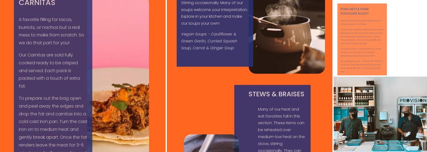 Contimo Provisions Menu