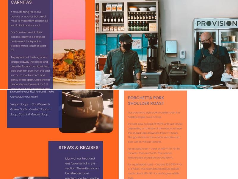 Contimo Provisions Menu