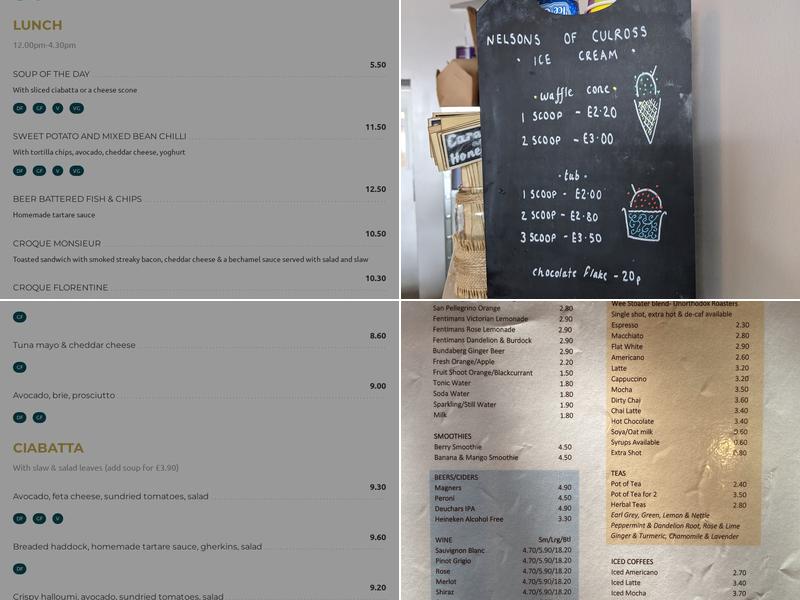 Coorie by the Coast Menu