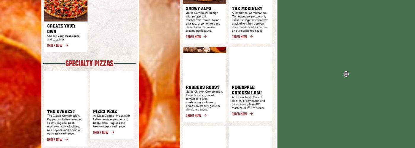 Mountain Mike's Pizza Menu