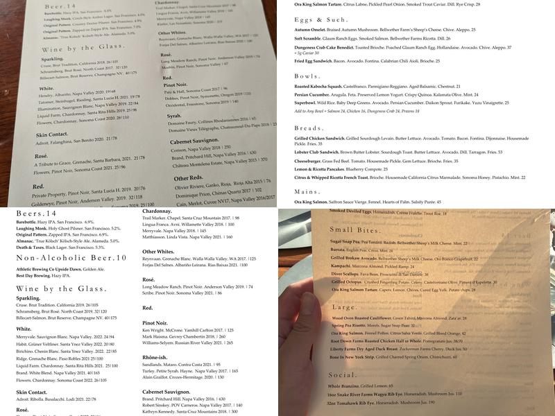Madera Menu