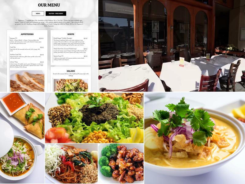 Rangoon Ruby Burmese Cuisine Menu