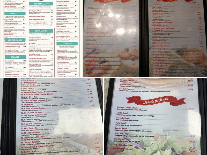 Sky Kitchen Menu