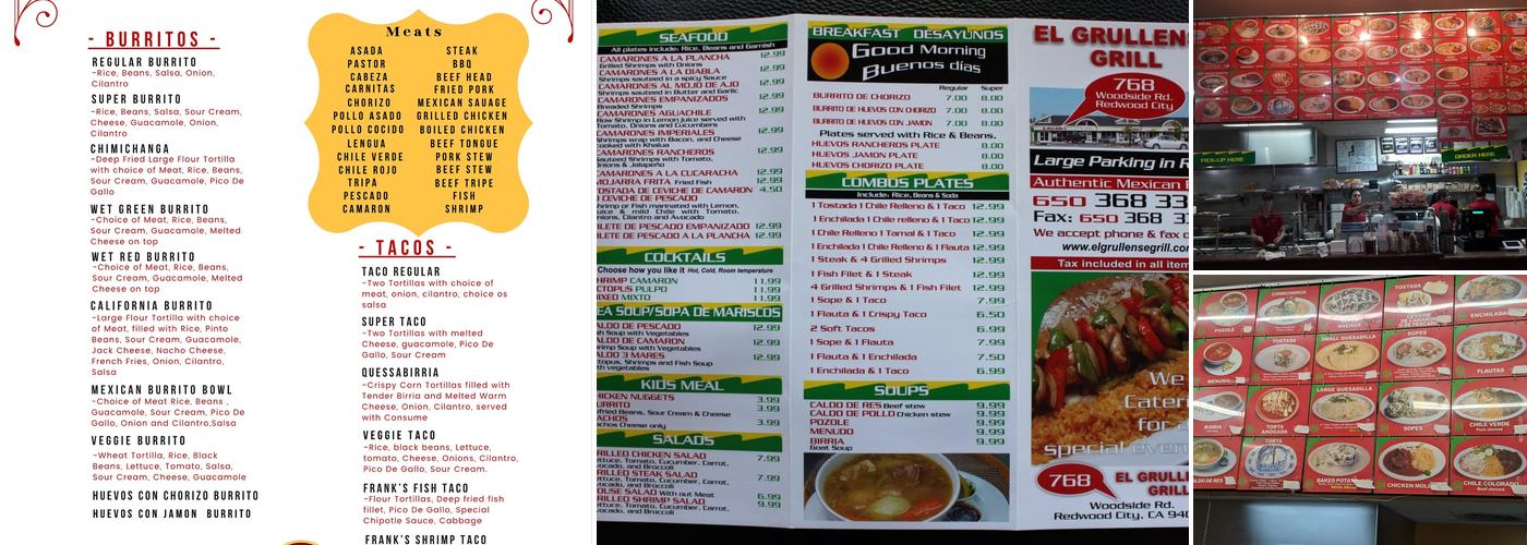 El Grullense Grill Menu
