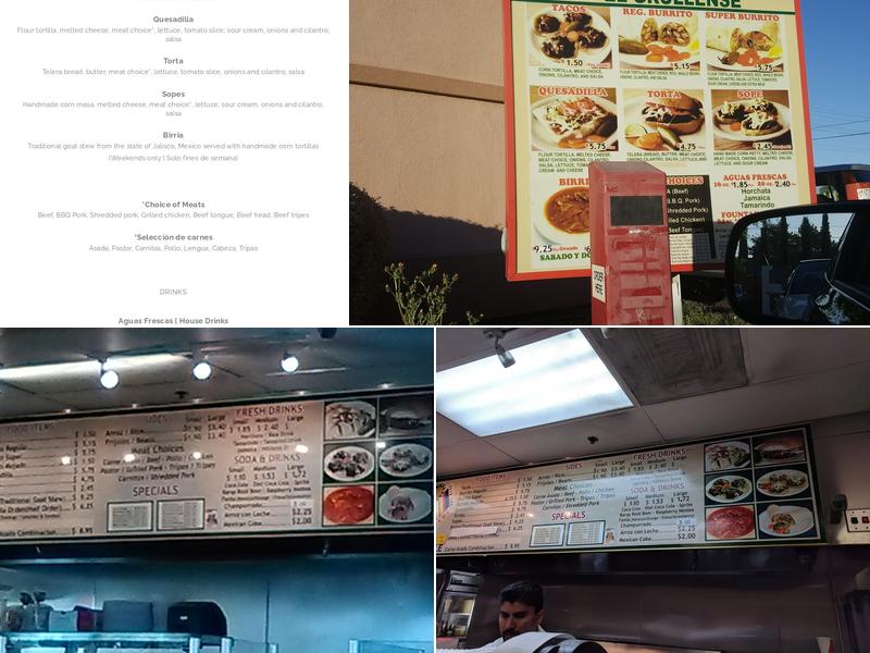 Tacos El Grullense E&E Menu