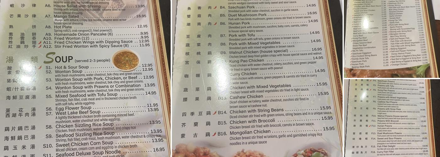 Amazing Wok Menu