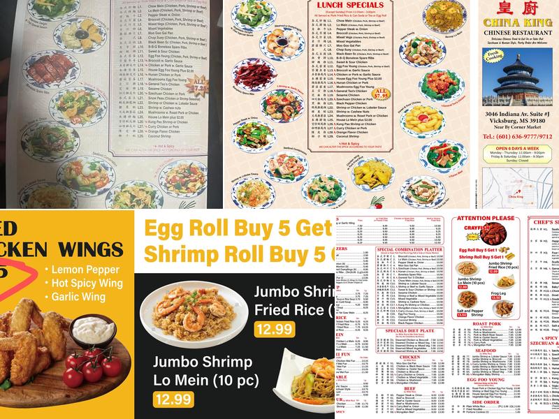 China King Menu