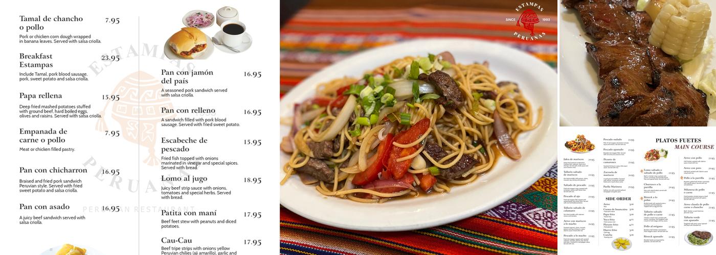 Estampas Peruanas Restaurant Menu