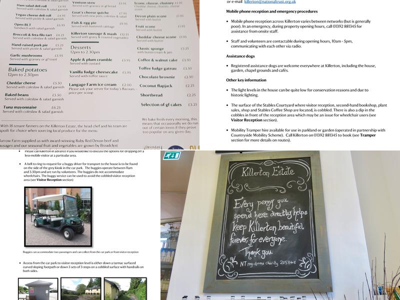 Killerton House Dairy Café Menu