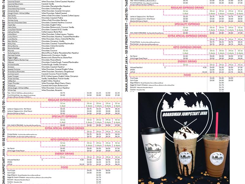 Boardman Jumpstart Java Menu
