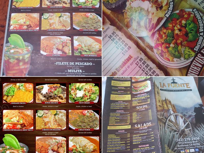 Tacos Y Mariscos La Fuente Menu