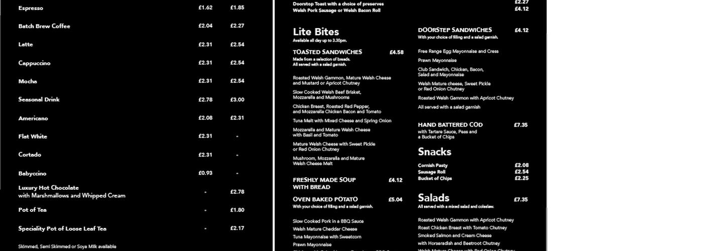Mezz Cafe inside Leekes Menu