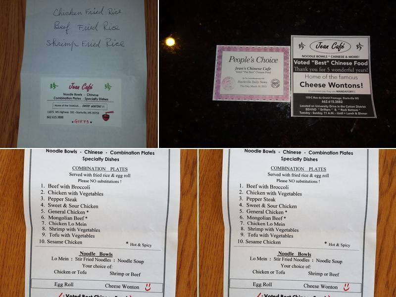 Jean Cafe - Noodle Bowl Chinese Menu