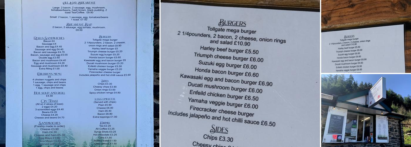 Tollgate Cafe Menu