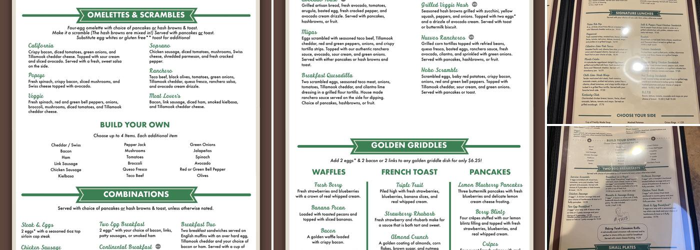 Issaquah Cafe Menu