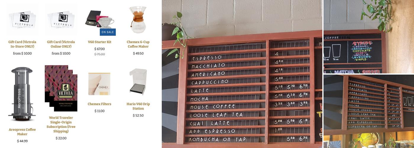 Victrola Coffee Roasters Menu