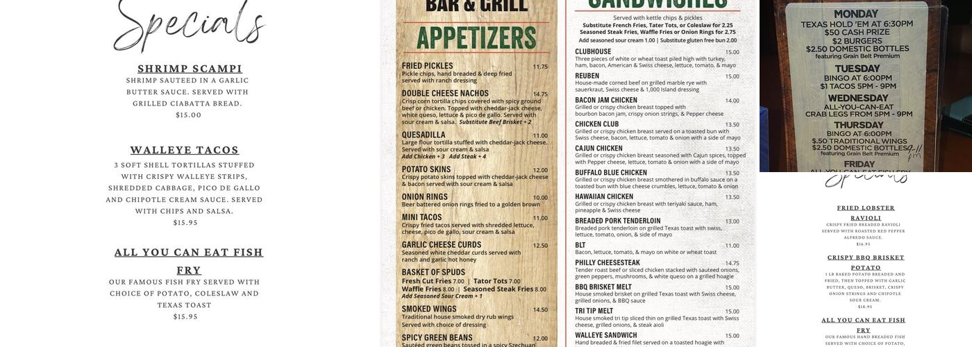 DETOUR 19 Menu
