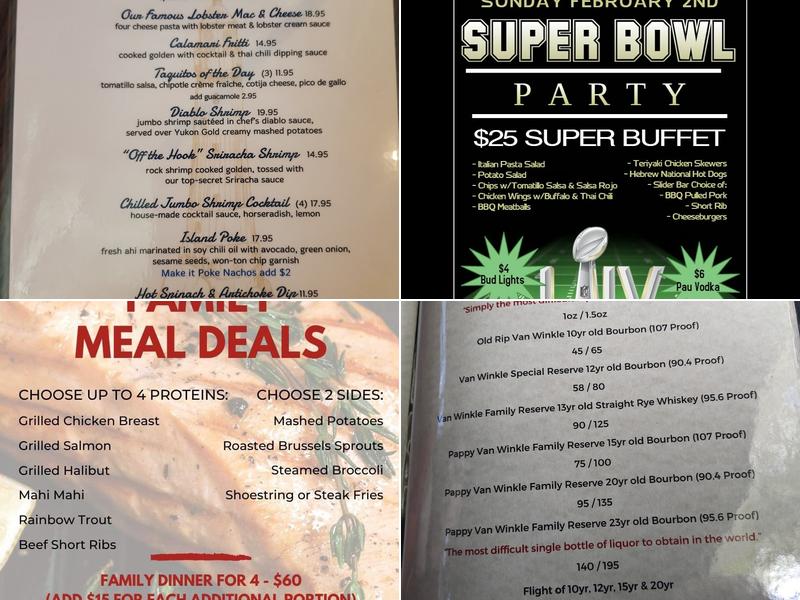The Black Marlin Menu