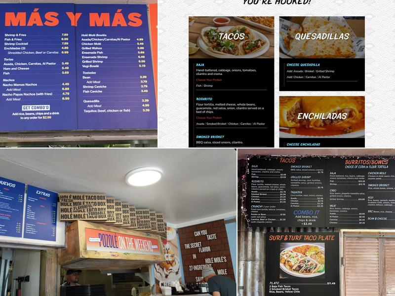 Holé Molé Menu