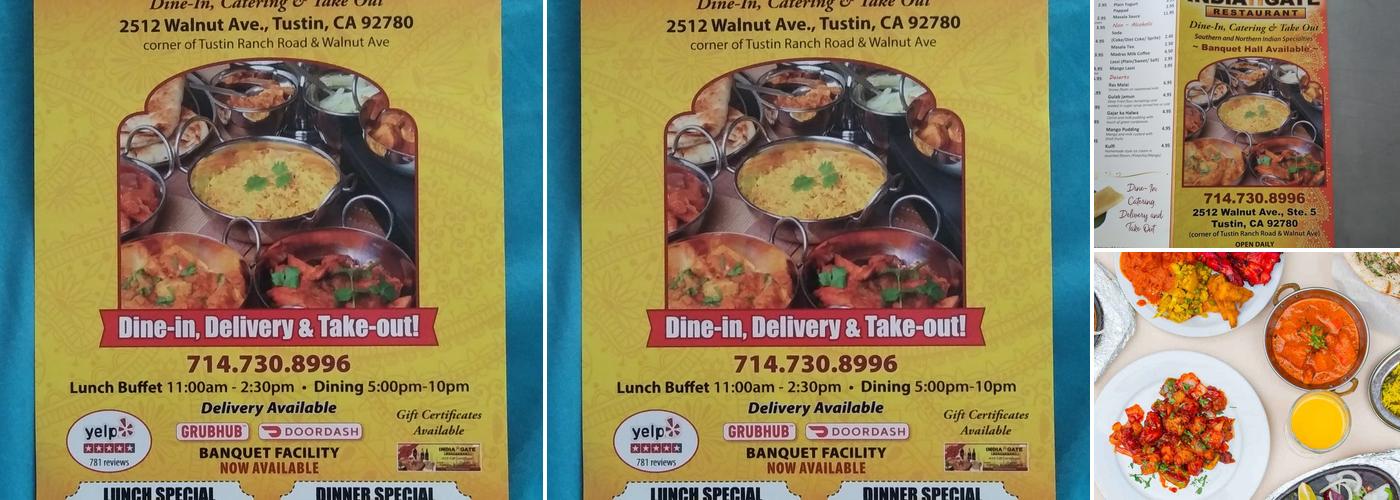 India Gate Restaurant Menu