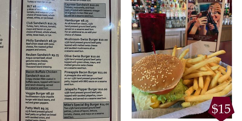 Mike's Place Menu