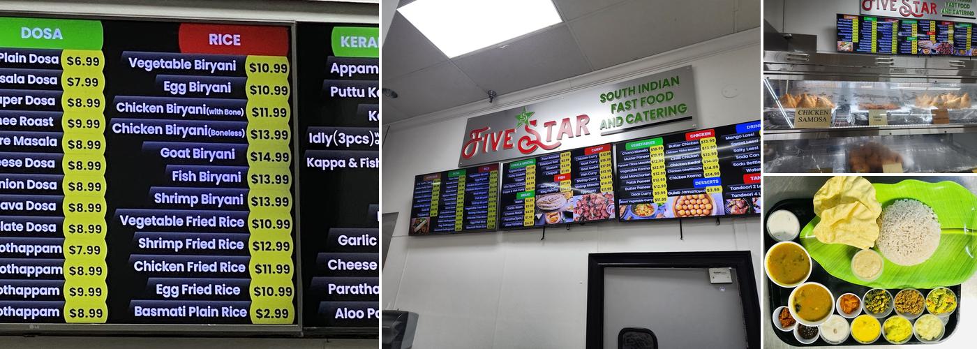 Five Star South Indian Fast Food & Catering Menu