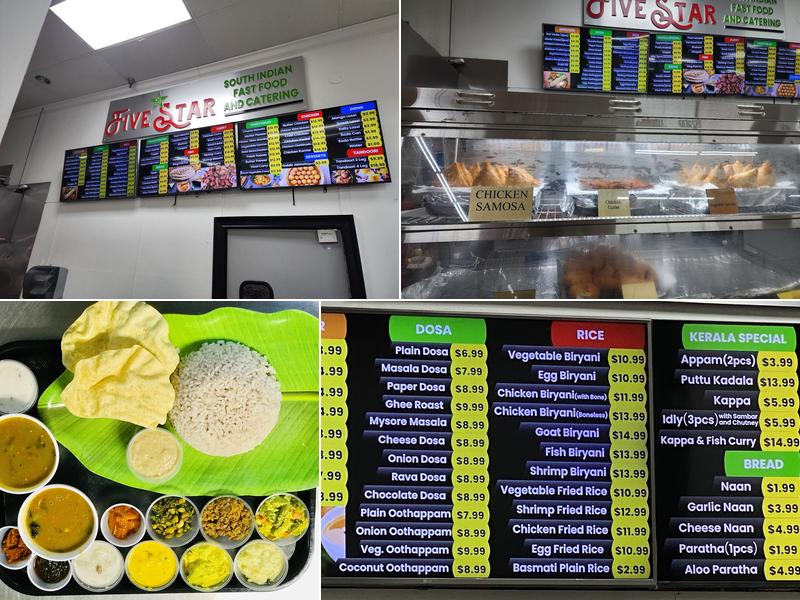 Five Star South Indian Fast Food & Catering Menu